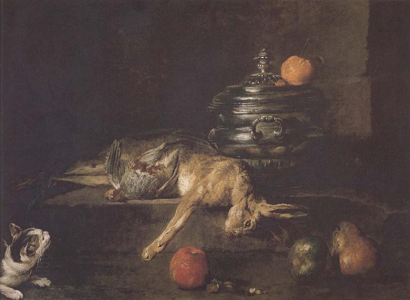 Jean Baptiste Simeon Chardin Partridge and hare cat China oil painting art